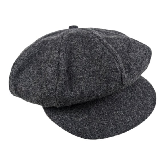 Midway Industries Newsboy Style Wool Blend Gray Cap Hook and Loop - Picture 3 of 5